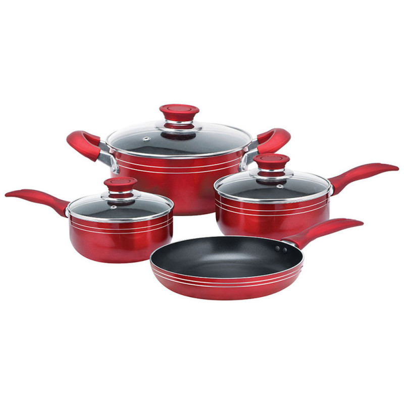 BRENTWOOD - JUEGO DE OLLAS BPS-107R 7PZ ROJO