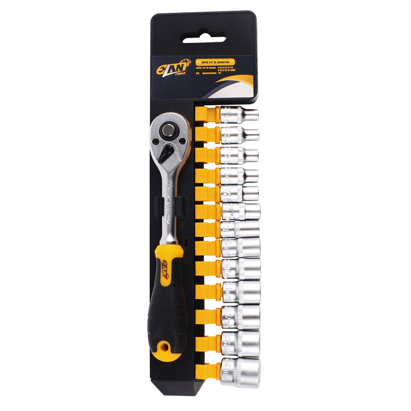 SET DADOS MANDO 1/4" 14PC 4-14MM