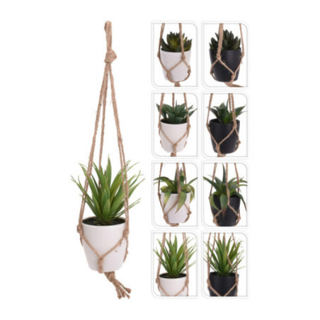 PLANTA EN MACETA COLGANTE MACRAME