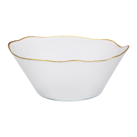 BOL VIDRIO BORDE DORADO 28CM KPM