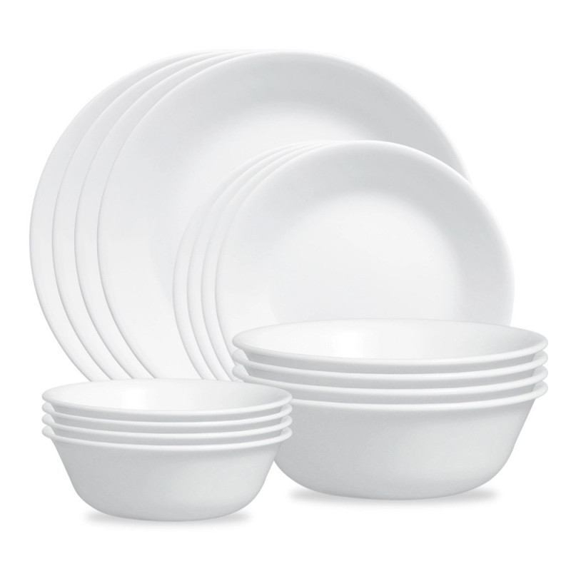 VAJILLA CORELLE 16PZS WINTERWHITE BLANCA