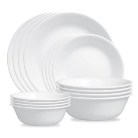 VAJILLA CORELLE 16PZS WINTERWHITE BLANCA