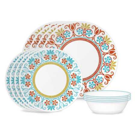 VAJILLA CORELLE 12PZS TERRACOTA DREAM MULTI