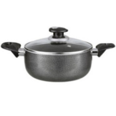 OLLA 2.8L ALUM NEGRO C/TAPA BP-503