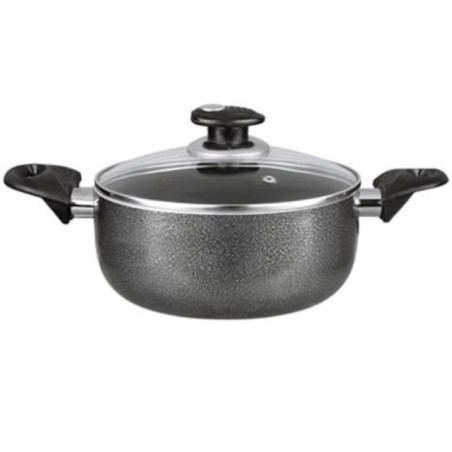 OLLA 2.8L ALUM NEGRO C/TAPA BP-503