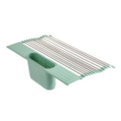 ESCURRIDOR LAVAPLATOS ENROLLABLE VERDE