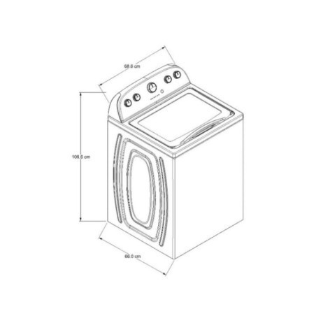 LAVADORA CARGA SUPERIOR 19KG 7MWTW1955EW BLANCA