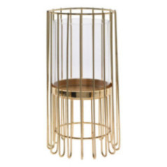 PORTAVELAS DORADO 23CM