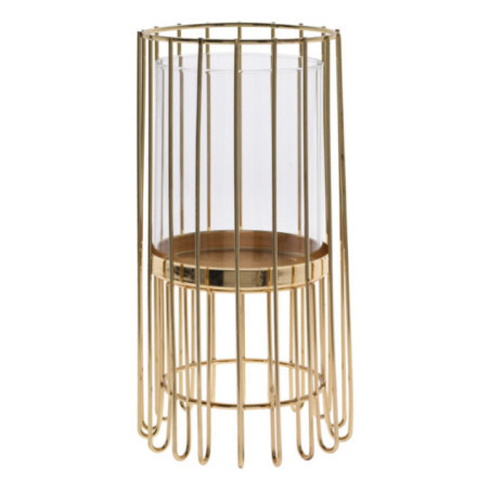 PORTAVELAS DORADO 23CM