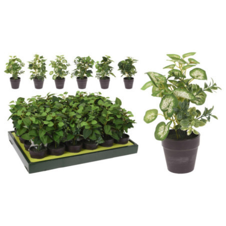 PLANTA ARTIFICIAL EN MACETA CAFÉ OSCURO