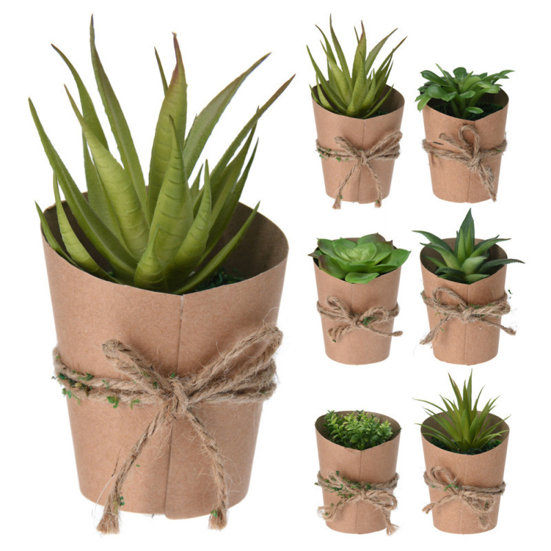SUCULENTA EN MACETA PAPEL