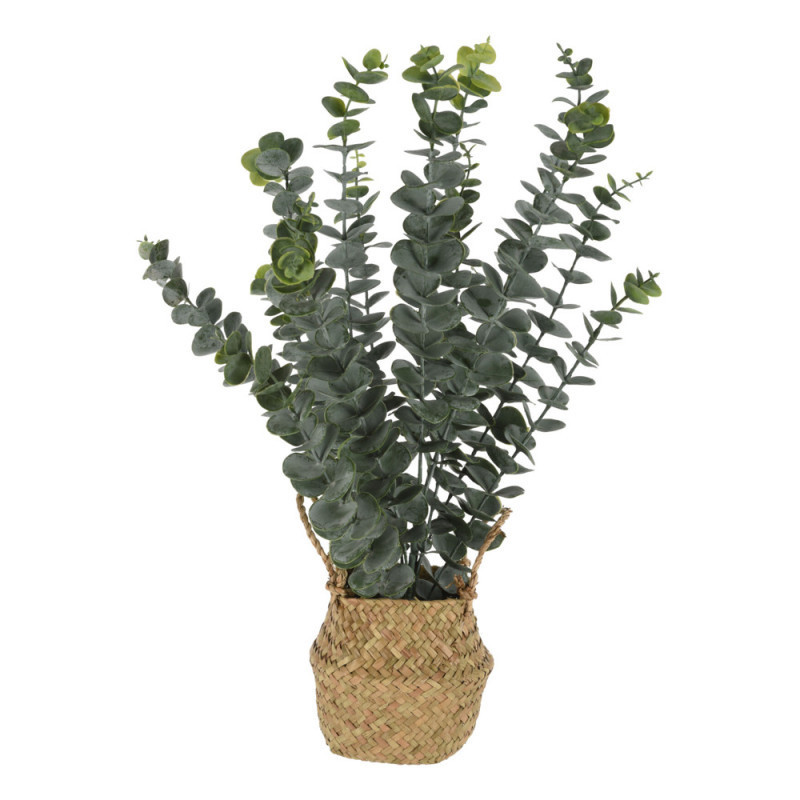 PLANTA ARTIFICIAL EUCALIPTO EN CANASTO