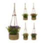 FLORES ARTIFICIALES EN CESTA COLGANTE