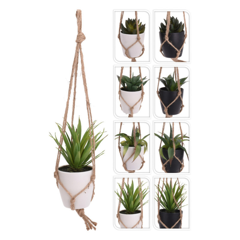 PLANTA EN MACETA COLGANTE MACRAME
