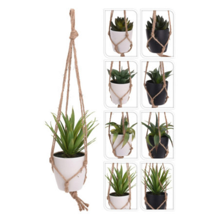 PLANTA EN MACETA COLGANTE MACRAME