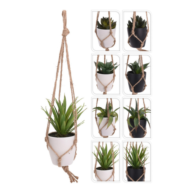PLANTA EN MACETA COLGANTE MACRAME