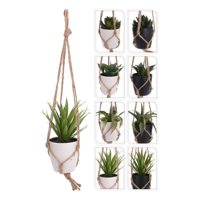 PLANTA EN MACETA COLGANTE MACRAME