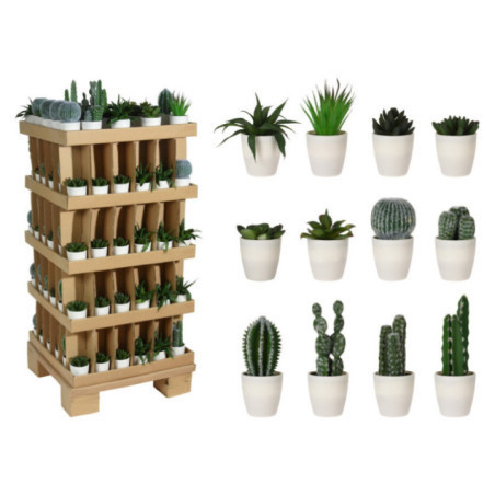 CACTUS EN MACETA BLANCA