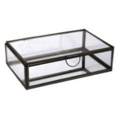 JOYERO DE VIDRIO Y METAL