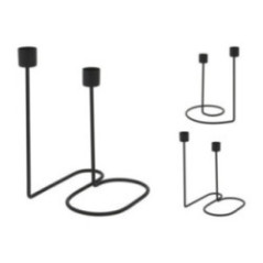 CANDELABRO BUCLE 2 VELAS ALTAS