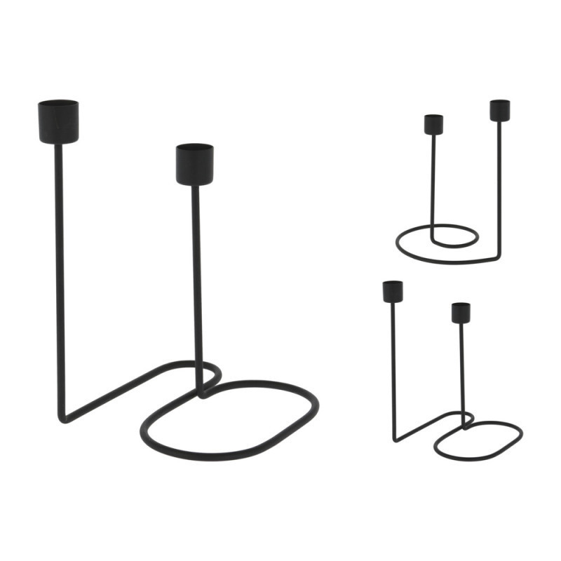 CANDELABRO BUCLE 2 VELAS ALTAS