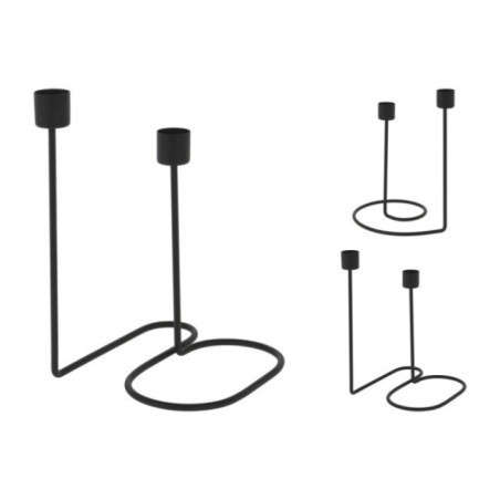 CANDELABRO BUCLE 2 VELAS ALTAS