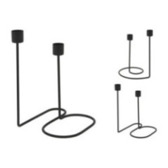 CANDELABRO BUCLE 2 VELAS ALTAS