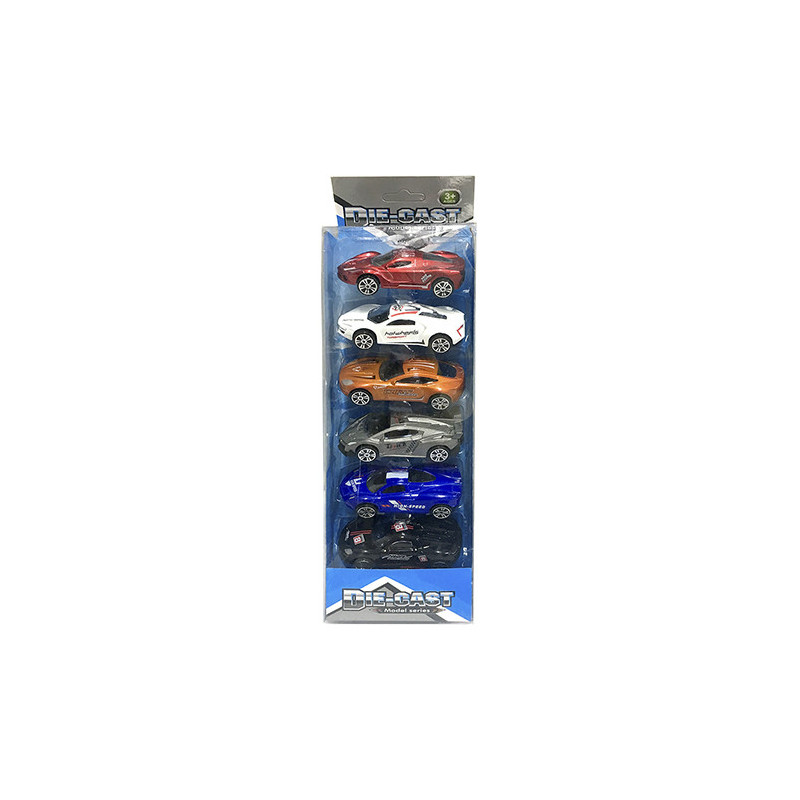 SET DE 6 CARROS DE METAL