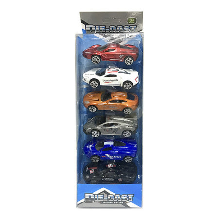 SET DE 6 CARROS DE METAL