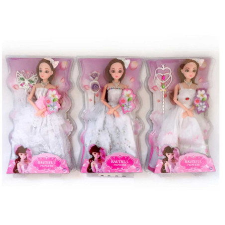 MUÑECA NOVIA CON ACCESORIOS 11,5"