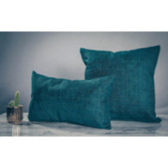 COJIN LUMBAR TEXTURIZADO TURQUEZA 50X30
