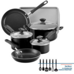 JUEGO DE OLLAS 15 PIEZAS FABERWARE COOKSTART - NEGRO