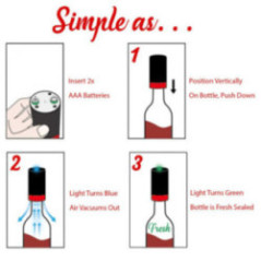 TAPON DE VACIO PARA VINO WA-2000BK