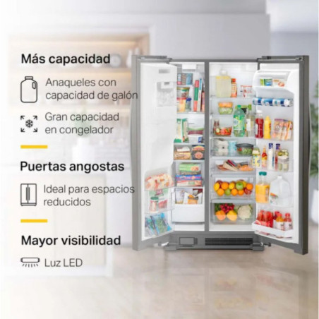 REFRIGERADORA SIDE BY SIDE 694L WD5720Z SILVER