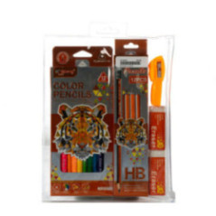 PINTURAS 12 COLORES +6 LAPICES JQAE-107