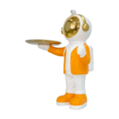 ESCULTURA ASTRONAUTA BANDEJA JQAE-017