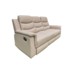 RECLINABLE 3PUESTOS CON  CONSOLA BEIGE